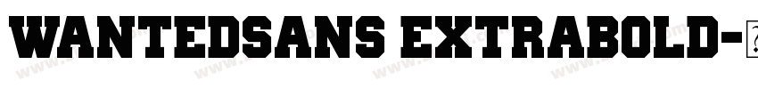 WantedSans ExtraBold字体转换